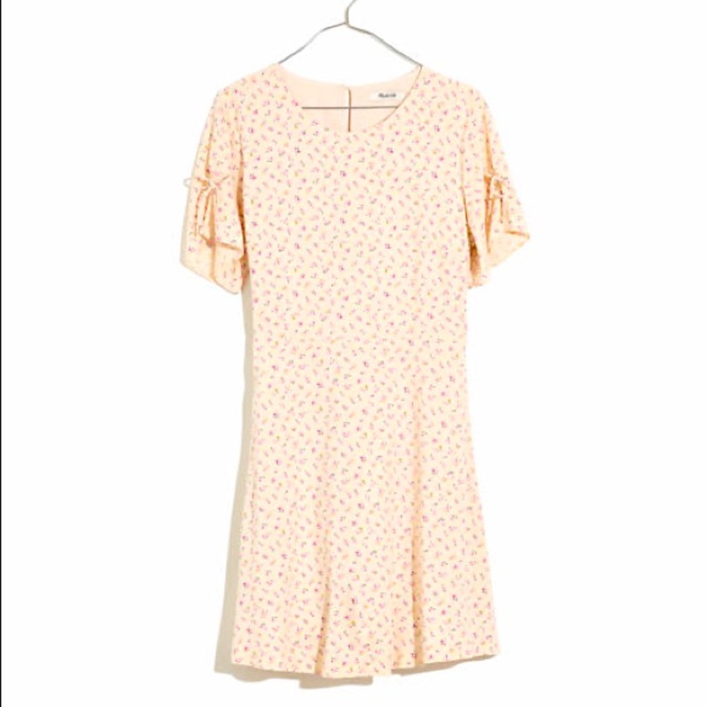Madewell NWT retro floral blush viscose dress